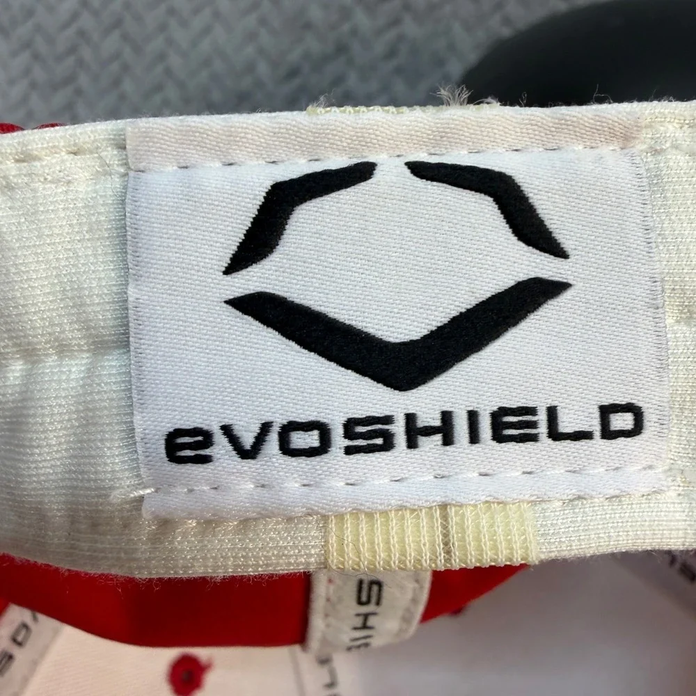 EvoShield FlexFit Baseball Hat Red White Star Logo Perforated Cap Size S/M 0660